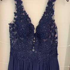 Size 6, Perfect Condition, Only Worn Once. Beautiful Navy Blue. Blue V-neck Evening Dress For Cocktail, Blue V-neck Cocktail Evening Dress, Blue Sleeveless Dressy Evening Dress, Blue V-neck Evening Dress For Formal Occasions, Blue Sleeveless Evening Dress For Formal Occasions, Sherri Hill Dress, Sherri Hill Dresses, Sherri Hill, Colorful Dresses