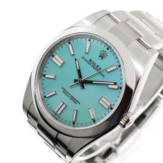 Rolex Oyster Perpetual 39mm Stainless Steel Tiffany Blue Index Dial & Smooth Bezel 114300-Da Vinci Fine Jewelry Rolex Tiffany Blue, Tiffany Watches, Swiss Luxury Watches, Swiss Luxury, Time Keeper, Oyster Bracelet, Luxe Life, Rolex Oyster Perpetual, Rock Candy