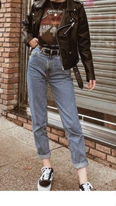 Retro Biker Style, Jeans Hem, Elder Emo, Planet Fashion, Easter 2023, Best Jeans For Women, Buckle Jeans, Aesthetic Things, Mode Inspo