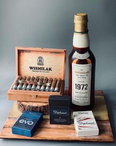 Artistic Cake, Premium Cigars, 3d Cake, Cakes For Boys, Macallan Whiskey Bottle