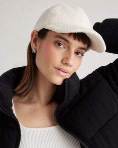 A baseball cap, but make it luxe. Elevate your cold weather wardrobe with our Sherpa Baseball Cap—a fresh take on a timeless classic. This hat will take your look to new levels of comfy-cozy and features a more eco-friendly fabric made of recycled materials. Blue Quince, Womens Sherpa, Women Baseball, Womens Baseball Cap, Eco Friendly Fabric, Comfy Cozy, Baseball Caps, Quince, Dusty Blue