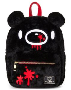 Consider yourself the ultimate fan of Gloomy Bear? Carry all of your essentials in this 3D Gloomy Bear Mini Backpack and you'll always be looking great and showing your fandom for Gloomy Bear in style. Officially licensed Exclusively at Spencer's Adjustable straps Material: Polyester 1 Front zipper pocket Zipper closure Care: Spot clean Imported Blood Splatter, Spencers Gifts, Scene Emo, Emo Scene