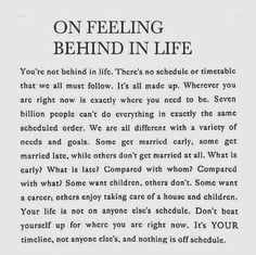 an article from the book on feeling behind in life, written by john wyee