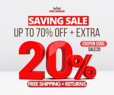 the sale is up to 70 % off and extra 20 % off coupon code