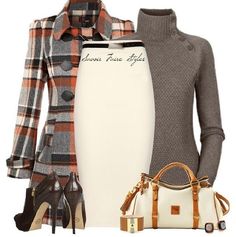 I love fall colors Tan Turtleneck, Fall Fashion Coats, Looks Chic, Plaid Jacket, Colored Pencil, Mode Inspiration