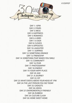 the 30 day instagram challenge is shown with an image of a camera and ribbon