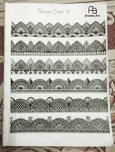 the pattern sheet is made with black and white lace, which has been drawn on paper