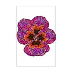 a purple and orange flower on a white background