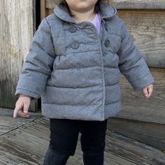 Baby Gap Girls Heather Puffer Coat Primaloft Gold Luxe Size 12-18 Months New With Tags Gap Winter Outerwear In Solid Color, Cute Gap Outerwear For Fall, Gap Long Sleeve Outerwear For Playtime, Gap Jacket, Gap Jackets, Baby Gap, Puffer Coat, Kids Jacket, Heathers