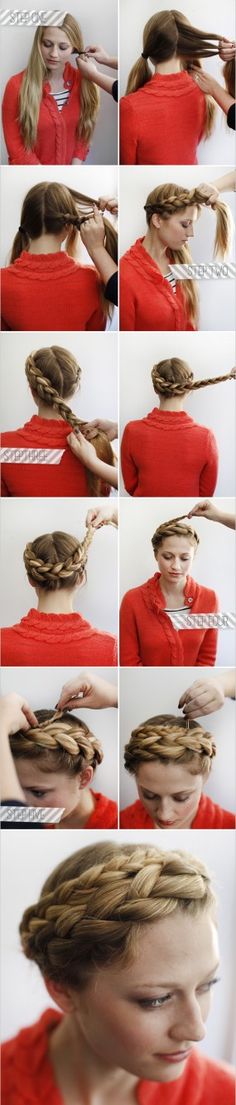 Princess Leia braid More Halo Braid Tutorials, Braid Crown Tutorial, Halo Braid, Hair Envy