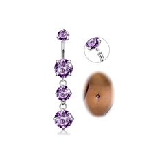 PRICES MAY VARY. Fashion Dangle Belly Button Ring：Each Order Include One Belly Button Ring with Cubic Zirconia.Dangle and Shiny Design,More Personalized. Make You the Focus of the Crowd. Material：These Dangle Belly Button Rings are Made of G23 Pure Titanium,Hypoallergenic,Nickel free,Lead free,Will Not Rust.Protect Your Sensitive Skin.Ensures a Secure Fit That Stays in Place All Day Long.Gauge Size:14G（1.6mm）,Bar Length: 10mm(3/8 Inch); Normal Size for Most People. Convenient to Wear：0ur Navel R Titanium Belly Ring, Belly Piercing Jewelry, Body Jewelry Piercing, Button Rings, Belly Piercing, Navel Rings, Button Ring, Belly Rings, Rings For Women