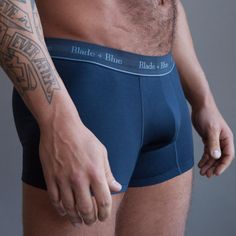 Mens Navy Blue Knit Underwear Made in USA – Blade + Blue Blue Fitted Seamless Boxer Briefs, Blue Seamless Fitted Boxer Briefs, Fitted Cotton Blue Boxer Briefs, Fitted Blue Cotton Boxer Briefs, Blue Fitted Cotton Boxer Briefs, Short Sleeve Flannel, Black Trunk, Scarf Sale, Denim Joggers