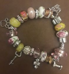 One of a kind Charm Bracelets by AmyBedazzled jewelry line. You can either buy them as is, or they can made to order by color (s) and by the type of charm (s) you want. They come in size small (7.5 inches), med (8 inches) and large (8.5 inches), and  X large (9 inches). Add some dazzle to your life! Attention Philly and South Jersey residents! To avoid shipping costs I can sell my jewelry face to face. Let me know the place and the time. Pandora Bracelet Charms Ideas, Pandora Bracelet Designs, South Jersey, Pandora Bracelet Charms, Dope Jewelry, Pandora Charm, Face To Face, Funky Jewelry, Jewelry Lookbook