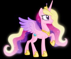 a pink pony with wings standing in the dark