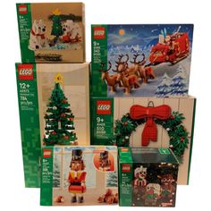 the lego christmas set is on display in its box