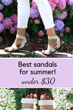 Best summer sandals under $30!! So comfortable. For a closer look, visit xoxoterri.com Backyard Picnic, Good Times Roll, The Porch, The Fam, Summer Sandals, Shoe Store, The Sunshine, Ankle Strap Sandals