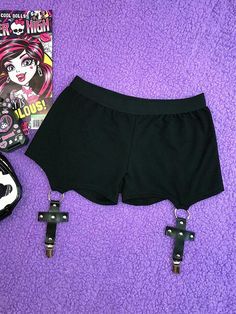 The price is for a pair of shorts only, others are not included. Elastic Index:Good ElasticSkirt/Shorts/Pants Waistline:Natural Banded Waist Garment Size Size S L Waist 61 64 Full Length 22-25.5 22-25.5 Weight Vintage Gothic, Shorts Pants, Y2k Black, Reasons To Smile, Kawaii Fashion, Alternative Fashion, Black Shorts, 11 11, Short Pants