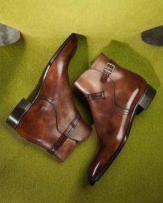 Mens Brown Leather Strap Jodhpur Boot on Storenvy Instagram Success, Quality Leather Boots, Jodhpur Boots, Pregnancy Shoes, Gentleman Shoes, Custom Design Shoes, Bespoke Shoes, Men Loafers, Brown Leather Strap