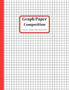 graph paper composition book with red border