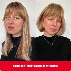 Bottleneck Bangs on Honey Blonde Bobbed Hair for Ladies with Rectangular Face Shapes 23 Haircut, Honey Blonde Bob, Trending In 2023, Short Haircuts With Bangs, Short Bobs With Bangs, Short Wavy Bob, Short Sassy Haircuts, Long Face Shapes