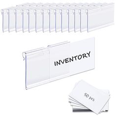 clear acrylic name badge holders with 20 per pack inventtory id cards