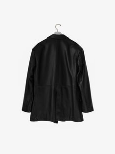 An oversized unbalanced leather boyfriend blazer. Cross over detail at front, with button closure. Pocket details and collar. Model is in MINUSEY ONE SIZE. ✔️ Free worldwide express shipping over $100✔️ Loved by 6,500+ customers✔️ Limited edition collections, maximum style⠀⠀⠀⠀⠀⠀⠀⠀⠀Stay ahead of the trend with can’t-find-anywhere-else staples. Your closet will thank you 💕* MINUSEY ONE SIZE = EU 34-36, US 2-6* 100% Italian Lambskin* Dry clean* Made in Korea - Model Height: 172cm/5'7" (US 2, EU 34) Black Leather Jacket For Office With Hidden Buttons, Oversized Leather Jacket With Button Closure For Work, Black Leather Jacket With Hidden Button For Work, Black Leather Jacket With Hidden Button Closure For Work, Black Leather Jacket For Workwear, Black Leather Blazer For Work, Black Leather Sport Coat For Work, Classic Oversized Leather Jacket For Work, Leather Sport Coat With Notch Lapel For Work