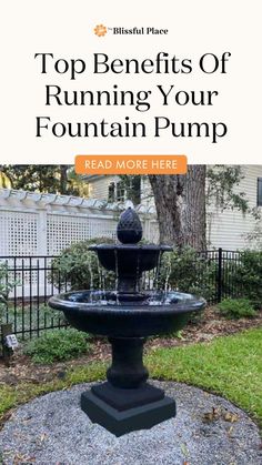 Running your fountain continuously extends the life of your pump, keeps water circulating smoothly, and enhances the ambiance of your outdoor space. With regular care, your fountain will remain a stunning centerpiece for years to come. Whether you seek a peaceful escape or want to elevate the beauty of your garden landscape, keeping your water fountain running ensures you enjoy its full beauty and benefits every day.  #outdoorwaterfountains #gardenideas #waterfeatures #gardednart #gardendecor Water Fountain Design, Modern Fountain, Benefits Of Running, Fountain Design, Stone Fountains, Water Fountains Outdoor, Fountain Pump, Wall Fountain, Backyard Spaces