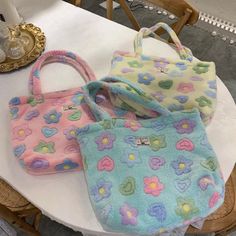 Kylethomasw Y2k Vintage Floral Printed High-capacity Women Underarm Shoulder Bag Korea Fashion Sweet Cute Shopping Plush Candy Color Handbag Cute Blue Shoulder Bag For Spring, Cute Blue Bag For Spring, Cute Blue Spring Bag, Cute Blue Shopping Bag, Cute Shopping, Women Crossbody Bag, Girls Handbags, Korea Fashion, Candy Colors