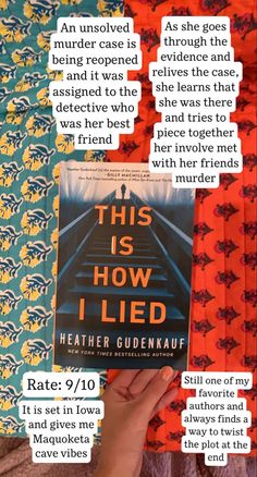 someone is reading this is how i died by heather gudennauf on their bed