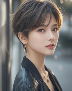 French Pixie Cut, Asian Pixie Cut, Girls Pixie Cut, Short Graduated Bob, Japanese Short Hair, Tomboy Hairstyles, Korean Short Hair, Asian Short Hair