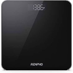 Amazon.com: RENPHO Digital Bathroom Scale, Highly Accurate Core 1S Body Weight Scale with Lighted LED Display, Round Corner Design(11"/280mm, Black) : Health & Household Body Weight Scale, Black Health, Body Fat Scale, Weight Measurement, Smart Scale, Corner Design, Food Scale, Weight Scale, Body Composition