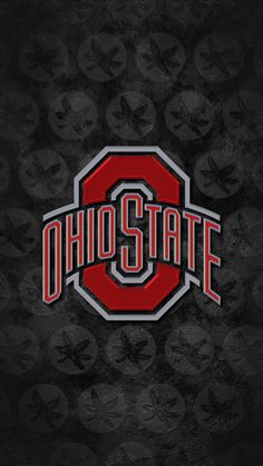 the ohio state logo on a black background