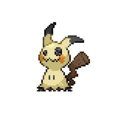 an image of a pixellated pokemon character