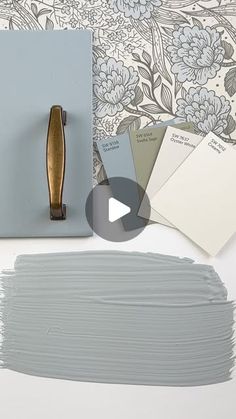 the paint swatches are being used to create an artistic wallpaper