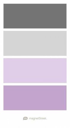 four different shades of purple and grey