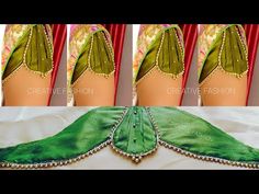 YouTube Party Wear Sleeves Design, Blouse Designs Aari Work, Casual Blouse Designs, Blouse Maggam Work, Maggam Work Blouse