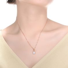 Add a stunning luster to your look with this pearl solitaire pendant necklace that features a white round shell pearl solitaire pendant with a subtle accent of clear round cubic zirconia to complement the pearl. This necklace is crafted in .925 Sterling silver with gold plating and secures with a spring ring clasp. The basic yet gorgeous design of this necklace will look great with any ensemble. Only if necessary, use a suede cloth and delicately clean the surface of the jewel Item Should not co Rose Gold Jewelry With Pearl Pendant, Elegant Solitaire Teardrop Pendant Necklace, Elegant Teardrop Pendant Necklace With Single Diamond, Elegant Round Pendant Solitaire Necklace, Fine Jewelry Rose Gold Pearl Pendant, Elegant Teardrop Pendant Solitaire Necklace, Elegant Solitaire Necklace With Teardrop Pendant, Elegant Teardrop Solitaire Diamond Necklace, Elegant Solitaire Teardrop Diamond Necklace