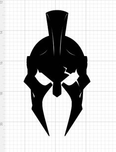 the silhouette of a spartan helmet