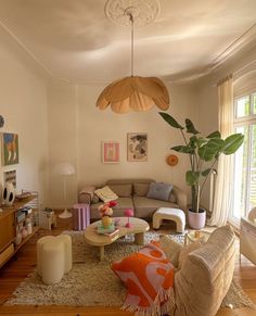 the living room is clean and ready for guests to come home from work or play