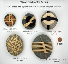 four different types of rock shapes and sizes