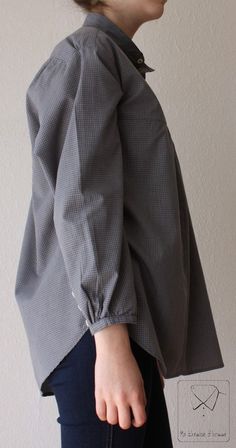 Gray Cotton Shirt For Fall, Gray Relaxed Fit Shirt With Buttons, Gray Shirt For Workwear In Fall, Charcoal Cotton Tops For Fall, Cotton Tunic Tops For Work, Cotton Tunic With Buttons For Daywear, Fitted Gray Cotton Blouse, Gray Long Sleeve Blouse With Buttons, Gray Long Sleeve Tops For Daywear