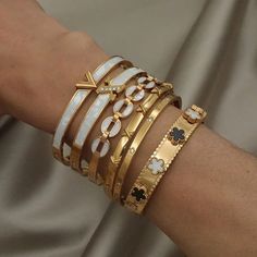 Luxury Adjustable Edgy Bracelet, Ysl Bracelet Aesthetic, Matching Ysl Bracelet, Luxury Designer Gold-tone Bracelets, Ysl Silver Bracelet, Ysl Bracelet, A Stylish Letter, Lv Bracelet, Flower Bangles