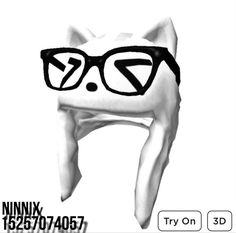 an image of a cat with glasses on it's head and the words nynx