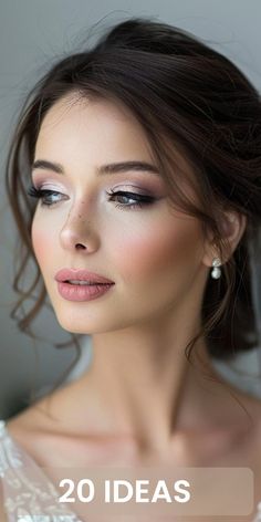 Enhance your blue eyes with these 20 wedding makeup for blue eyes styles. Each look offers a unique blend of color and sophistication to match your wedding theme. Bride Makeup Lip Colors, Natural Eye Makeup For Wedding, Make Up Look For Blue Eyes, Brown Eyed Bridal Makeup, Natural Makeup For Wedding Brown Eyes, Wedding Day Makeup Hazel Eyes, Natural Wedding Makeup For Green Eyes Red Hair, Natural Bridal Makeup For Brown Eyes Fair Skin