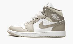 Shop Air Jordan 1 Mid "Linen" at Stadium Goods, the world's premier marketplace for authentic sneakers and streetwear. In stock and ready to ship. Air Jordan 1 Mid Linen, Jordan 1 Mid Linen, Doudoune The North Face, Retro Jordans, Original Air Jordans, Nike X Travis Scott, Retro Basketball Shoes, Low Air Jordan 1, Retro Basketball