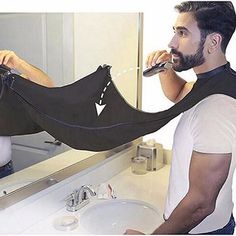 Color: white apron Beard Apron, Shaving Cut, Yellow Apron, Beard Shaver, Mens Facial, Mens Facial Hair Styles, Razor Holder, Pink Apron, Black Apron