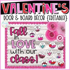 valentine's door and board decor editable