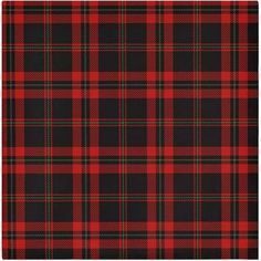 a black and red plaid fabric