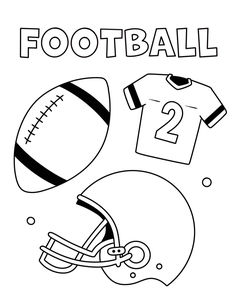 football coloring pages for kids to print out and color with the number two on it