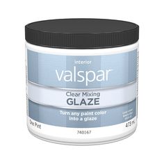 a jar of clear mixing glaze on a white background